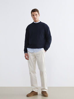 Bisiklet Yaka Erkek Sweatshirt