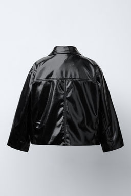 LEATHER EFFECT JACKET - Zara фото 4