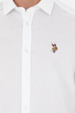 Мужская белая рубашка с длинным рукавом Неожиданная скидка в корзине - U.s. polo assn фото 7