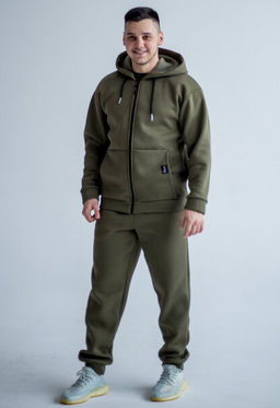 Костюм футер 3-нитка петля НАЧЕС качество пенье ,хаки - Knitka wear фото 11