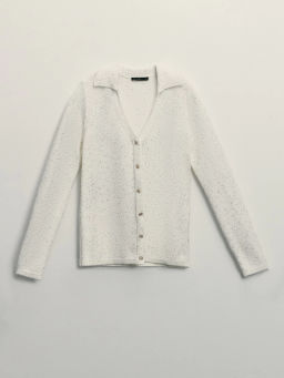 Кардиган из хлопка с пайетками / Zarina фото 9