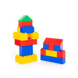 Конструктор строительный XXL, 36 элементов + соединитель (30 элементов) - Полесье фото 6