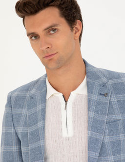 Mavi Slim Fit Keten Kar___ml_ Ceket