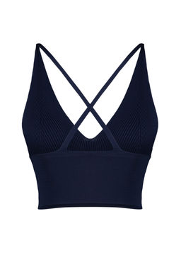 Lacivert Super Crop S?rt Detayl? Ince Bluz TWOSS22BZ0760