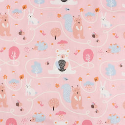 Цена за 150 шт. Ткань Сатин «Сказочный лес», ш.160 см, 100% хлопок, 160 г/м²