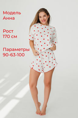 Пижама домашняя с шортами и футболкой