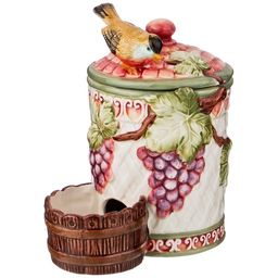 БАНКА ДЛЯ СОЛИ LEFARD ПТИЦА И ВИНОГРАД 11*16*18 СМ