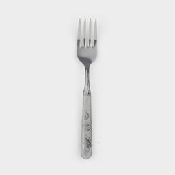 Цена за 10 шт. Вилка столовая детская «Колобок», h=15 см, толщина 1.5 мм, нержавеющая сталь, серебристая