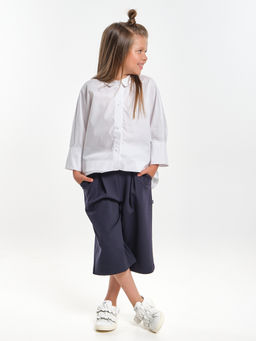 Рубашка для девочки подросткам школьная форма UD 7948 голубой - Mini maxi фото 6