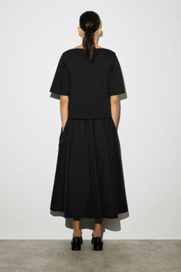 VESTIDO MIDI EN CONTRASTE CON CUELLO BARCO - H&m фото 6