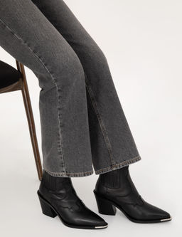 Siyah Topuklu Deri Bot - Pierre cardin фото 4