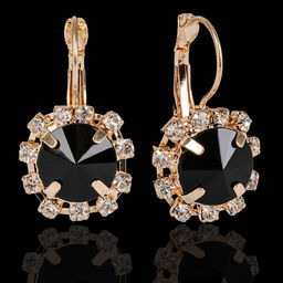 Серьги со стразами Круг вечеринка, крупный, цвет МИКС - Queen fair фото 2