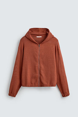 OPEN KNIT HOODIE - Zara фото 8