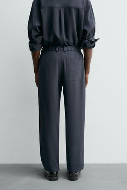 RELAXED FIT FLOWING TROUSERS - Zara фото 3