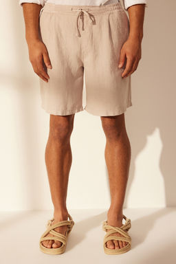 Tas %100 Keten Regular Fit Beli Lastikli Sort TMNSS24SR00050