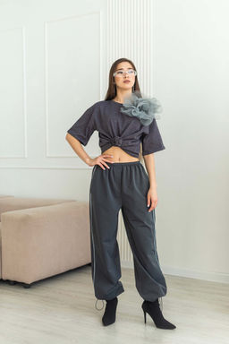 Брюки Дэви (серый) - Nadi bordo фото 12