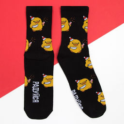 Носки новогодние мужские KAFTAN «Веселись» размер 41-44 (27-29 см), цвет чёрный