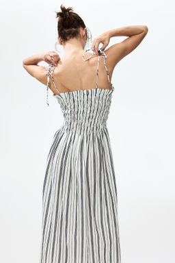 Vestido de tirantes con cuerpo nido de abeja - H&m фото 5