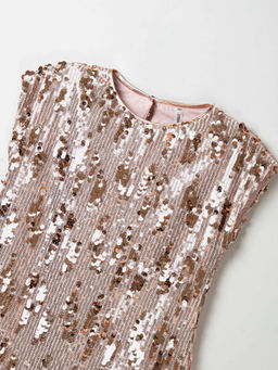 Платье с пайетками "Розовое золото"