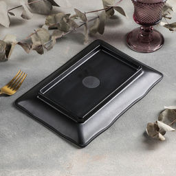 Блюдо «Чёрный Восток», 25.5×17.2×3 см, чёрное