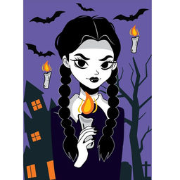 Алмазная мозаика с частичным заполнением на холсте «Девочка с косичками», 15×21 см