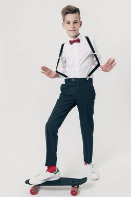 Брюки для мальчика, полуприлегающий (синий) БД-123 comfort+ - Бостон фото 3