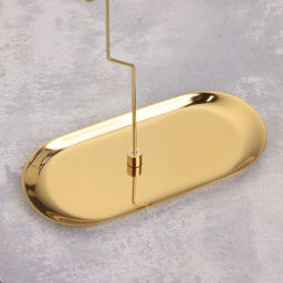 Подсвечник металлический «Карусель с перьями», золотая, 8.5×18 см