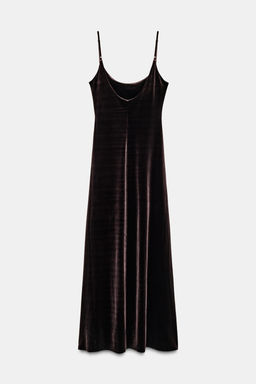 LONG VELVET DRESS - Zara фото 8
