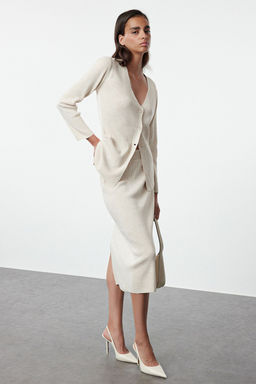 Bej Kahverengi Triko Alt-Ust Tak?m TWOAW25AU00011 - Trendyolmilla фото 2