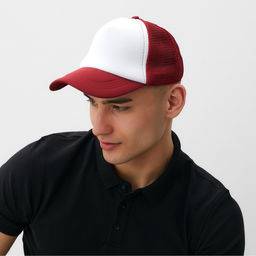 Бейсболка с сеткой MINAKU, бордовая, размер 56-58