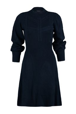 Lacivert Mini Triko Dantelli Elbise TWOAW22EL0011