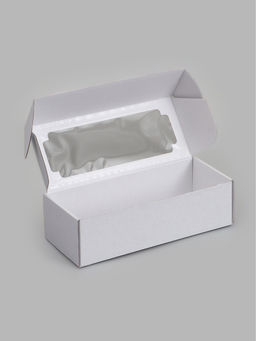 Цена за 5 шт. Коробка самосборная, с окном, белая, 32 х 13 х 9 см