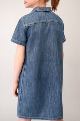 Джинсовое платье с коротким рукавом для девочки Happyfox