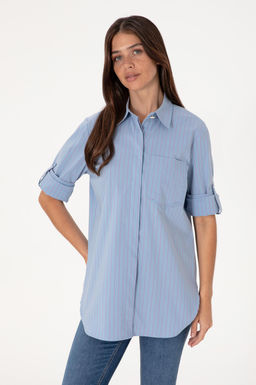 Kad_n Mavi Uzun Kollu G_mlek Sepette S_rpriz _ndirim - U.s. polo assn фото 3