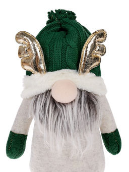 Фигура текстиль «Гном лосяш в зелёном» 33×12×18 см, 1 LED, от батареек AG13×3, свечение тёплое белое