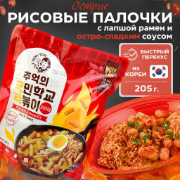 COOK-TOK Рапокки остро-сладкий (рамен с рисовыми палочками) пауч 205г.