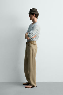 CAMISETA JACQUARD RAYAS LIMITED EDITION / Azul claro - Zara фото 4