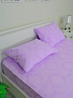 НКонструктор КПБ поплин на молнии Лиловый жаккард Березка  фото 67