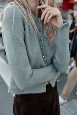 CARDIGAN WITH BALL BUTTONS - Zara фото 2