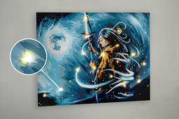 ФРЕЯ PNB/PLDD-166 Набор для раскрашивания по номерам ( со светодиодами ) 50 х 40 см Укротительница волн