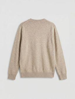 Bisiklet Yaka Baklava Desenli Erkek Triko Kazak