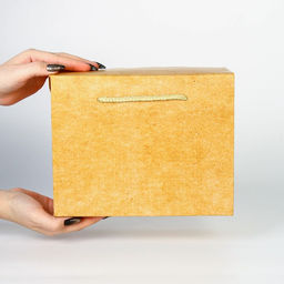 Набор пакетов—коробок «крафтовых», 23 × 18 × 11 см