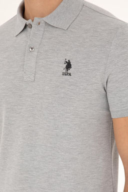 U. S. Polo Assn / Мужская серая меланжевая базовая футболка - U.s. polo assn фото 7