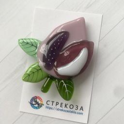 Брошь Пион - Стрекоза фото 3