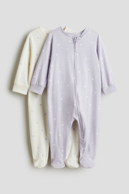 Pack de 2 pijamas enteros con cremallera