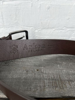 Мужской кожаный ремень Arkon Milano ZKM 75 Коричневый - Sergio valentini фото 3