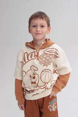 Худи бежевый, коричневый