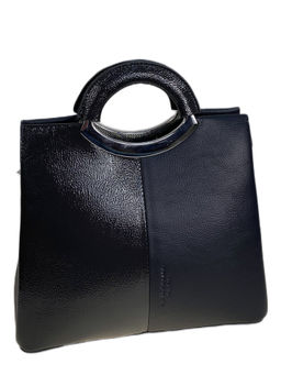 Женская сумка из искусственной кожи, цвет серо - черный