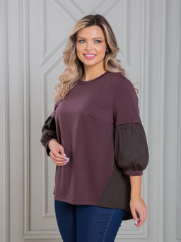 Блузка 1319 шоколадный - Novita фото 3