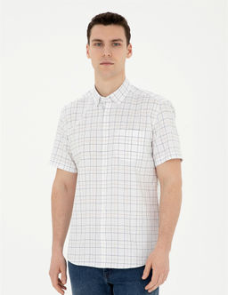 Lacivert Regular Fit K_sa Kollu G_mlek